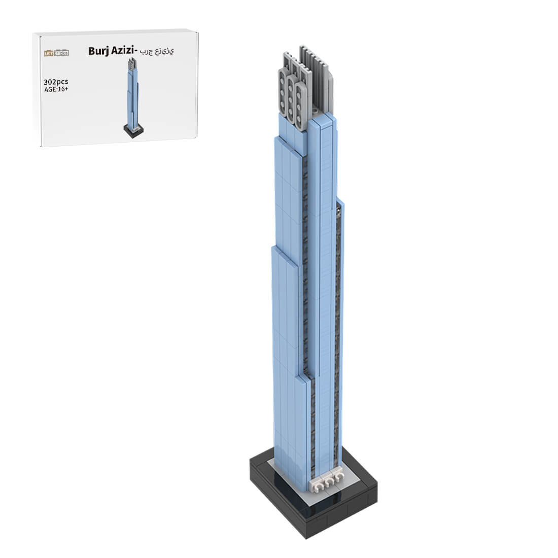 MOC-208773 Burj Azizi Building Blocks Set (302PCS)by Taters