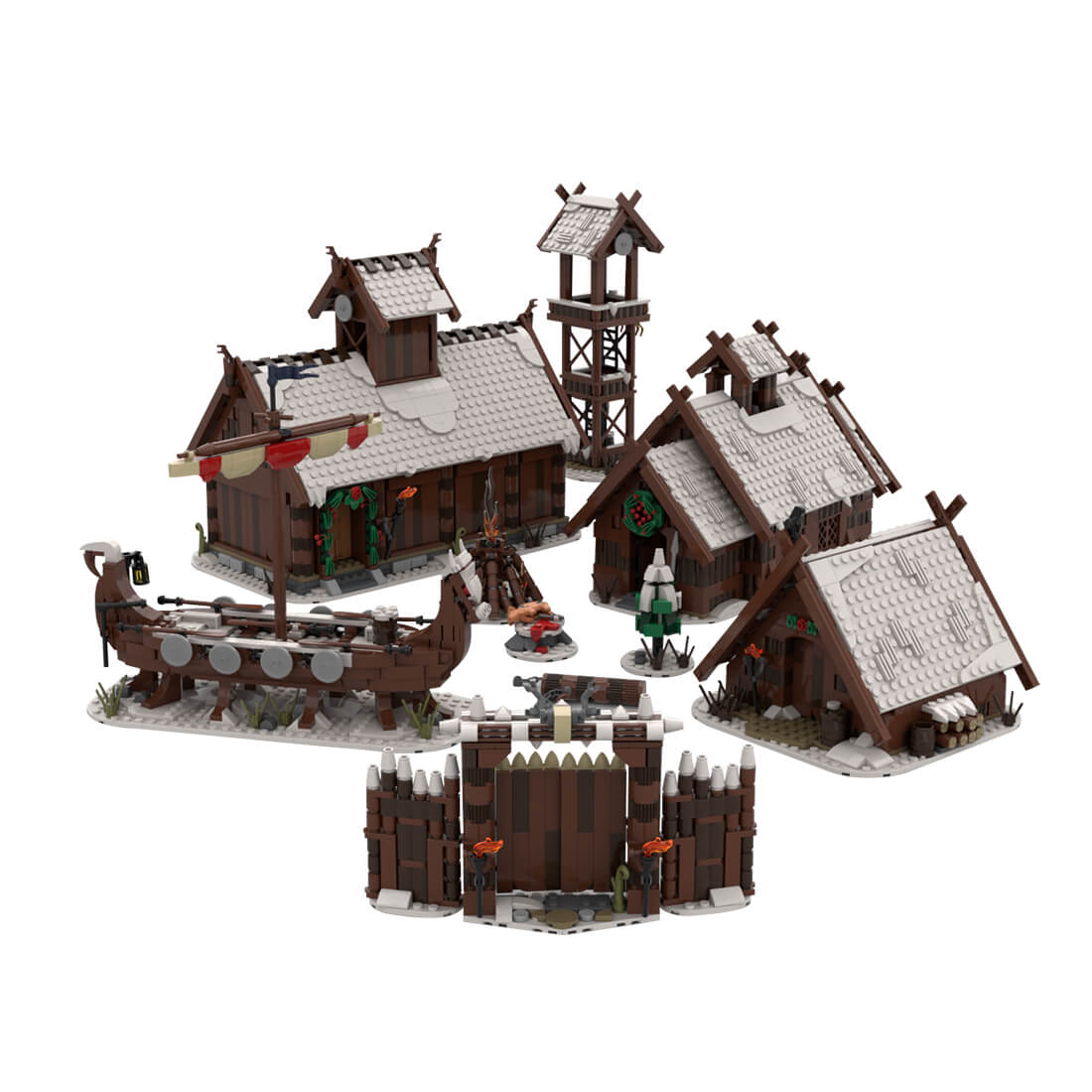 bricks_fan_uy-MOC Viking Tribe Village Combo Winter Set