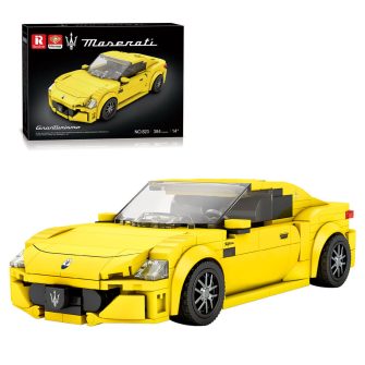 124 Scale 8 Studio Supercar Building Blocks Set (384PCSBlueYellow)