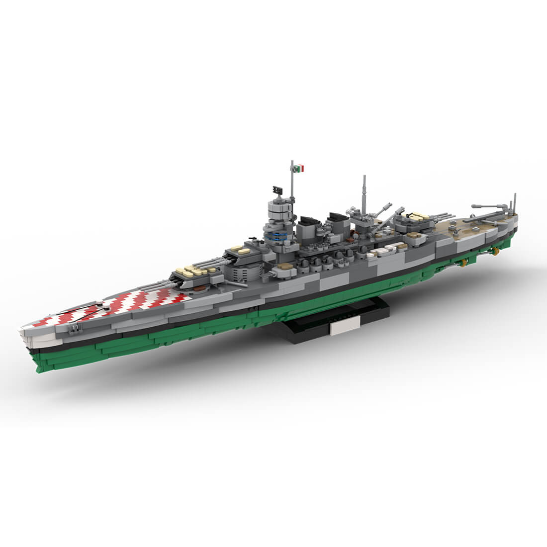 1/300 Scale WWII Battle of Italy Battleship Rome Military MOC Blocks Set (3292PCS)