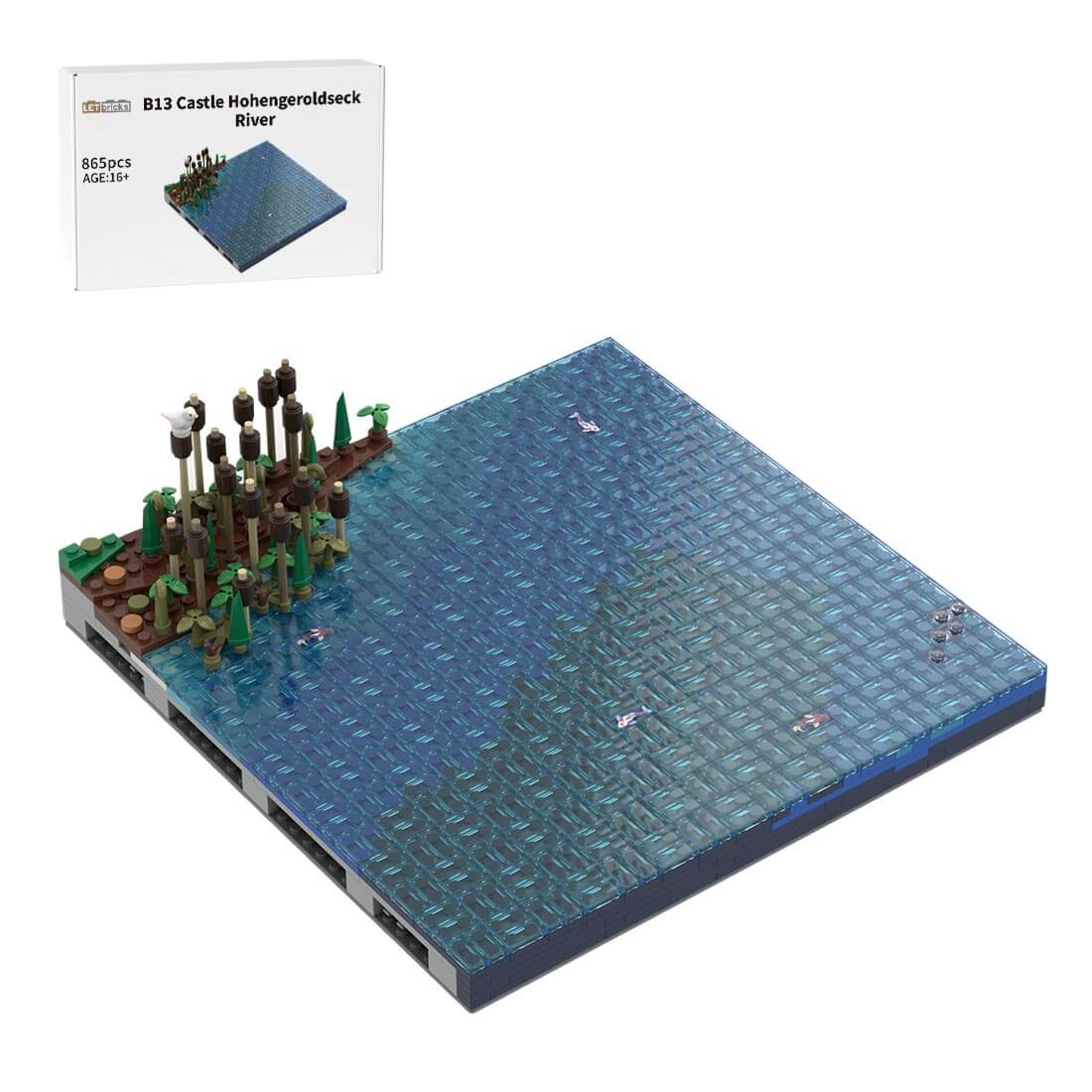 MOC-208032 B13 Castle Hohengeroldseck - River Building Blocks Set for MOC-207737 Castle Hohengeroldseck (865PCS)