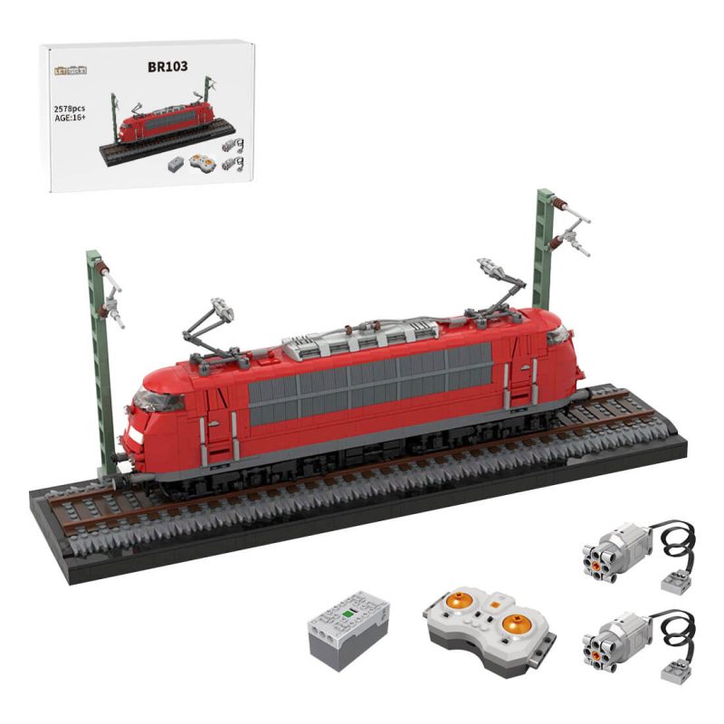 BR103 Electric Locomotive Building Blocks Set ( Speed Control Dynamic Version/2578PCS-2601PCS) by StudStation