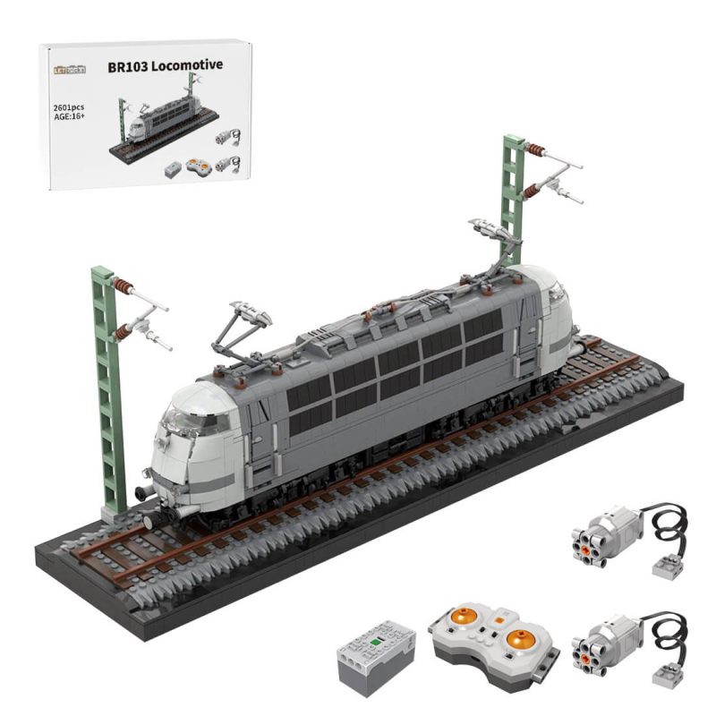 BR103 Electric Locomotive Building Blocks Set ( Speed Control Dynamic Version/2578PCS-2601PCS) by StudStation