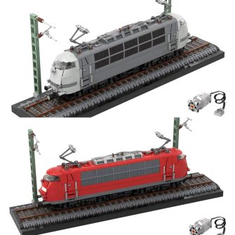 BR103 Electric Locomotive Building Blocks Set ( Speed Control Dynamic Version/2578PCS-2601PCS) by StudStation