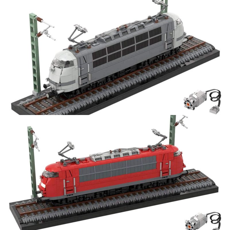 BR103 Electric Locomotive Building Blocks Set ( Speed Control Dynamic Version/2578PCS-2601PCS) by StudStation