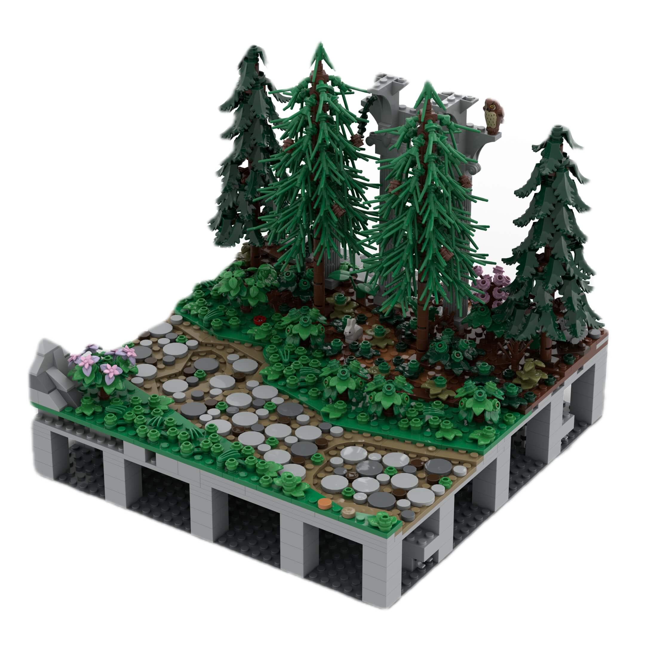 MOC-208076 C11 Castle Hohengeroldseck - Path by the Forest & Ruins Building Blocks Set for MOC-207737 Castle Hohengeroldseck (1525PCS)