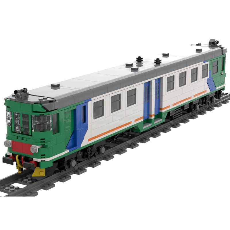 Italian ALn 668 3100 Railcar Building Blocks Set (1188PCS/Static Version)