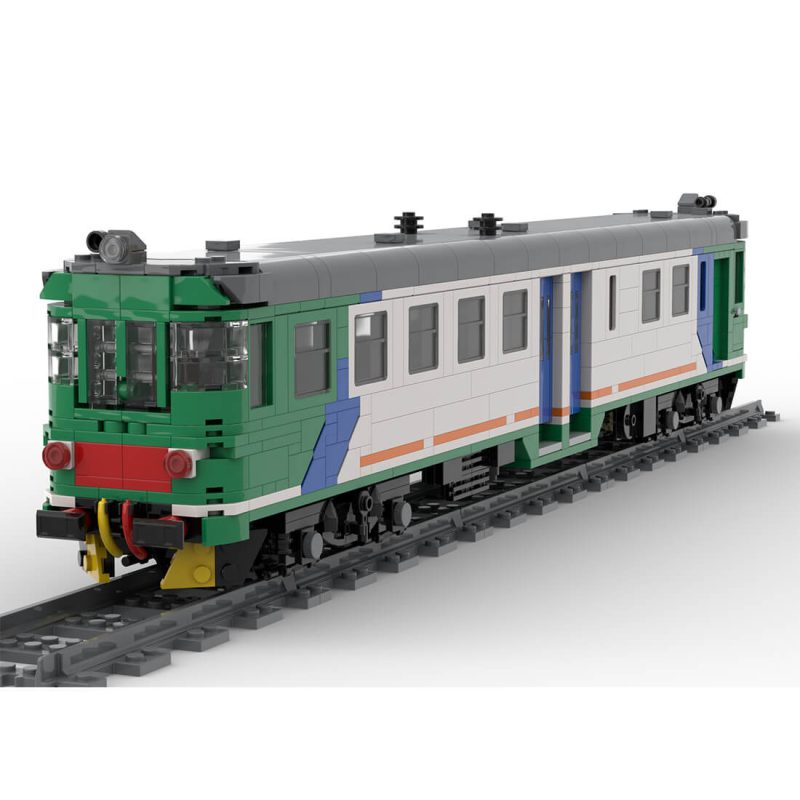 Italian ALn 668 3100 Railcar Building Blocks Set (1188PCS/Static Version)