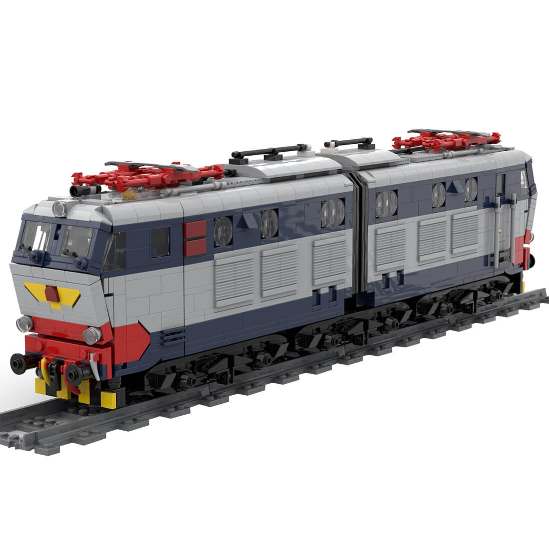 Italian E-656 Electric Locomotive Building Blocks Set (Static Version1958PCS)by Gabriele