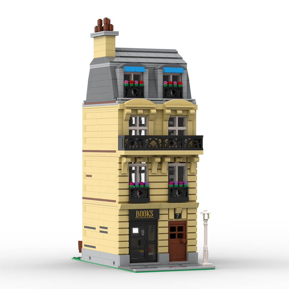 letbricks-MOC-137960 Modular Paris Apartment Building Model(1567PCS)