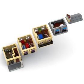 letbricks-MOC-137960 Modular Paris Apartment Building Model(1567PCS) (5)