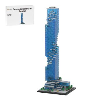 MOC- 174819 1800 Scale Famous Bangkok Landmark Building Blocks Set (1839PCS)by SPBrix 