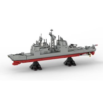 MOC-175975 Ticonderoga Class Cruiser 1/300 Scale Active US Navy Destroyer Military Blocks(1496PCS)