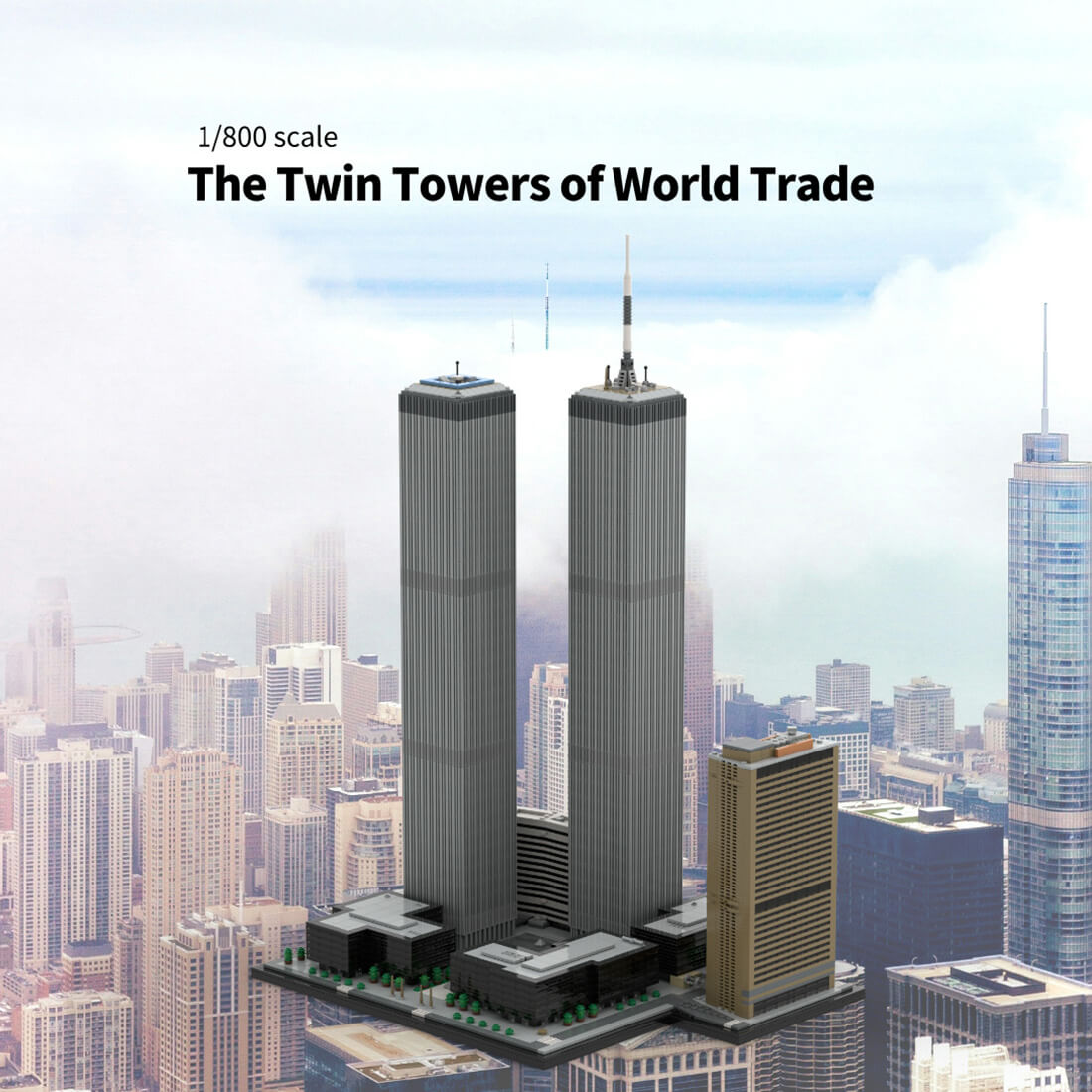 MOC-177998 World Trade Center Complex 1:800 Scale Building Blocks(7121PCS)by SPBrix