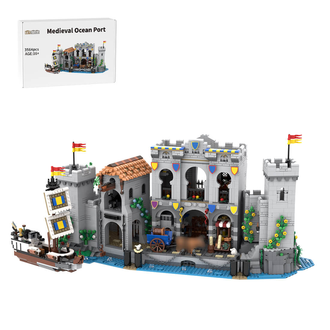 MOC-180113 Medieval Ocean Port Building Blocks Set (3564PCS)