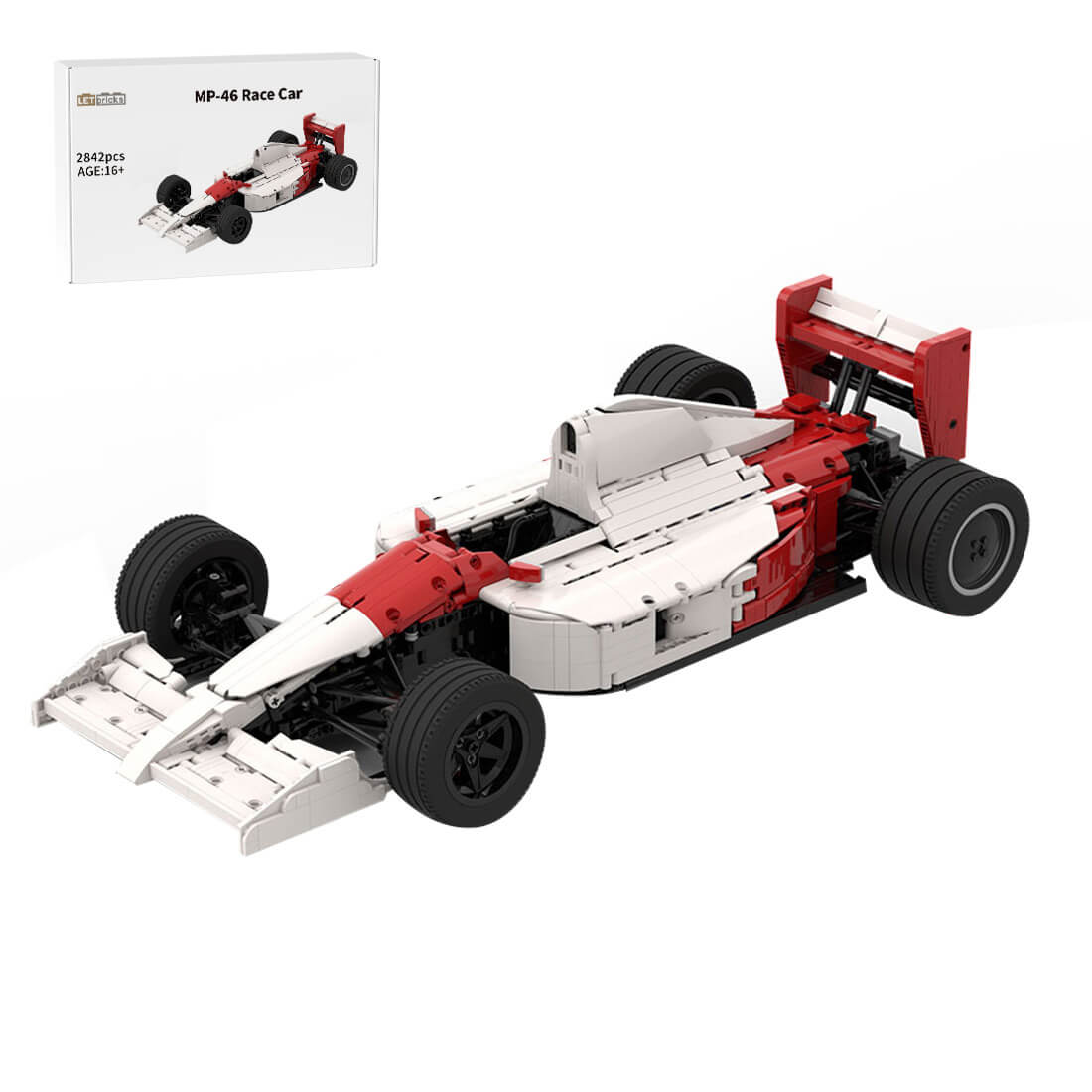 MP-46 Scale Racing Car Building Blocks Set (MOC-180921 1/8 2842PCS & MOC-172935 1/24 257PCS)by Lukas2020