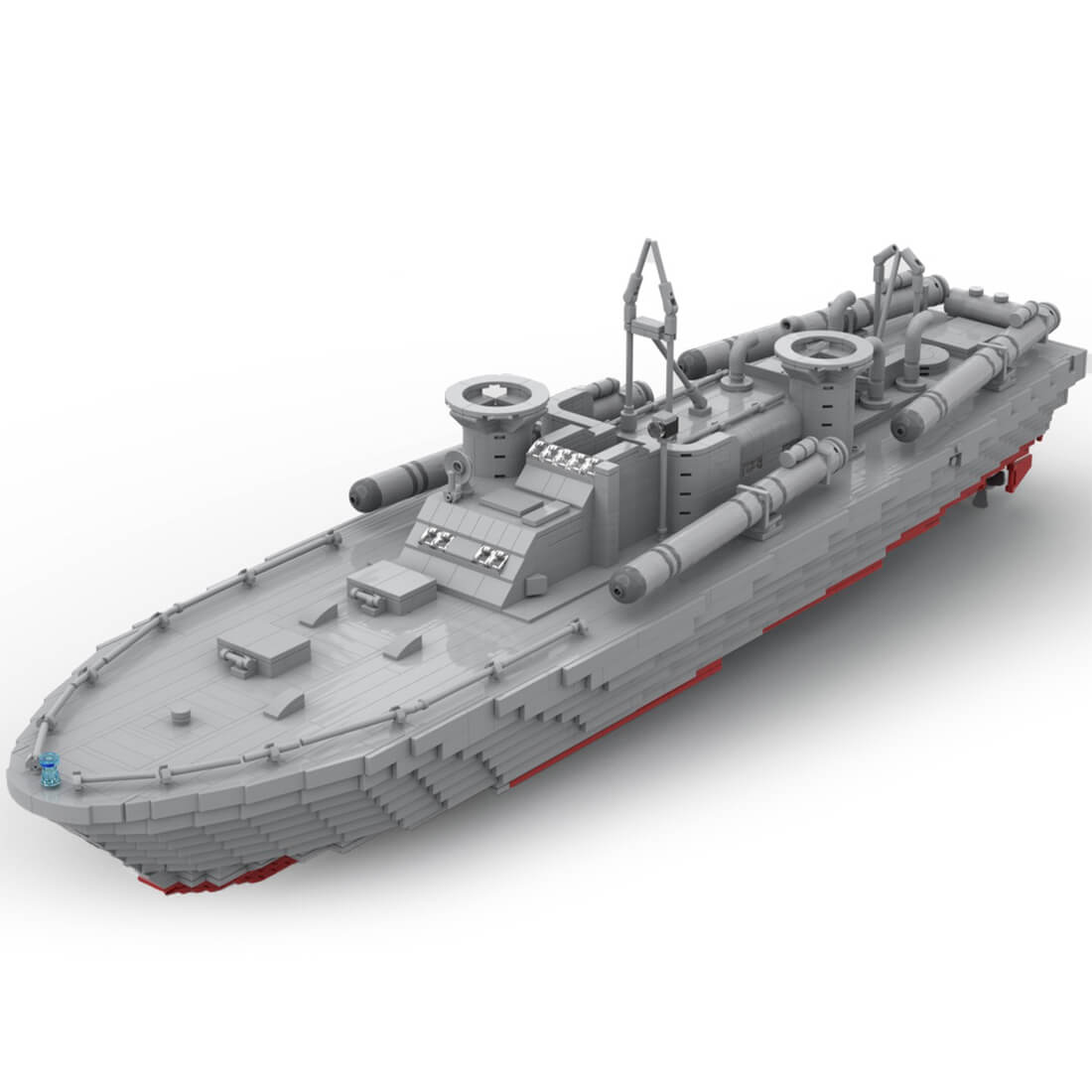 MOC-183763 Elco 80 Stout Ship Large Scale PT Boat WWII Battleship Blocks Set (3523PCS)