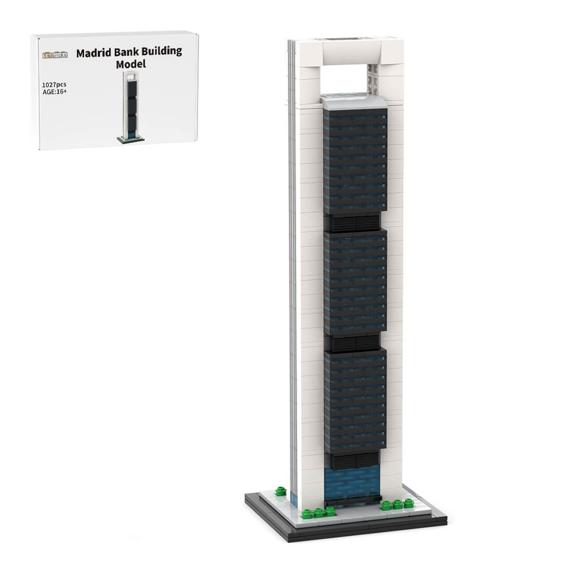 MOC-184706 1800 Scale Madrid Bank Building Model Building Blocks Set (1027PCS)by SPBrix