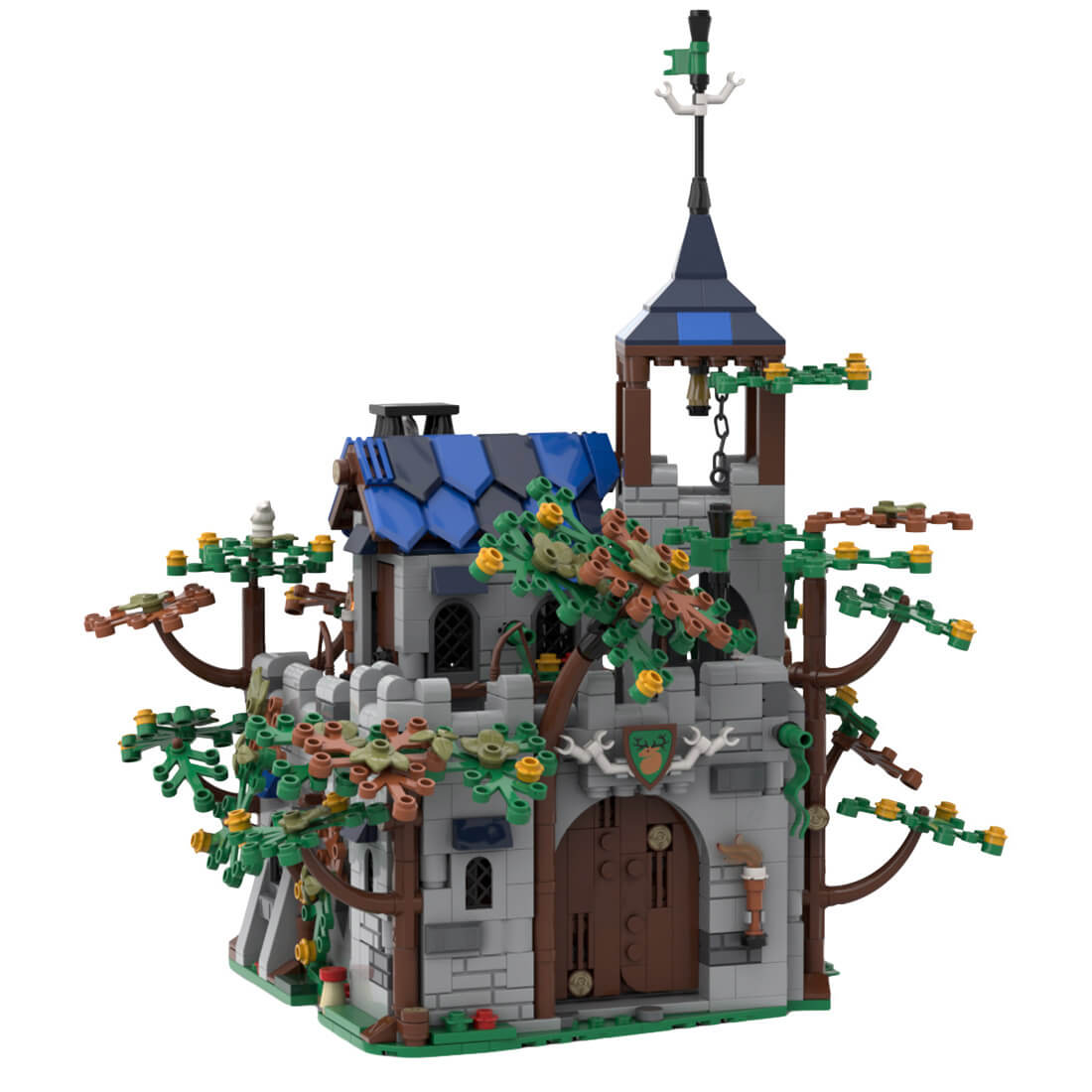 MOC-185913 Medieval Forestmen Castle Assembly Toy Building Blocks Set (1190PCS)