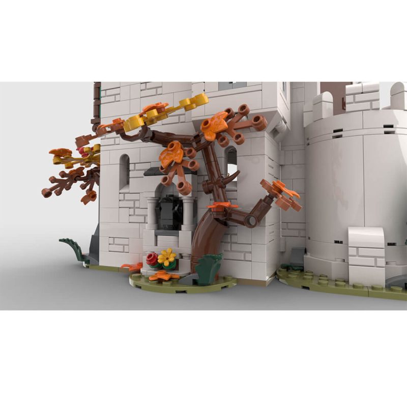 MOC-189672 Medieval White tower Assembly Toy Building Blocks Set (1213PCS)