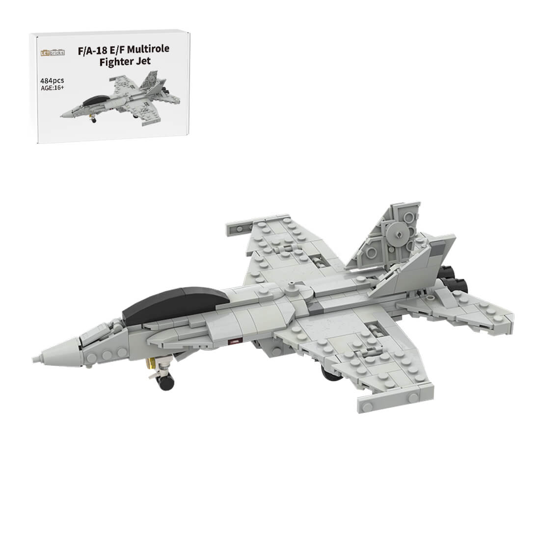 MOC-201515 170 Scale FA-18 EF Multirole Fighter Jet Building Blocks Set (484PCS)by DarthDesigner