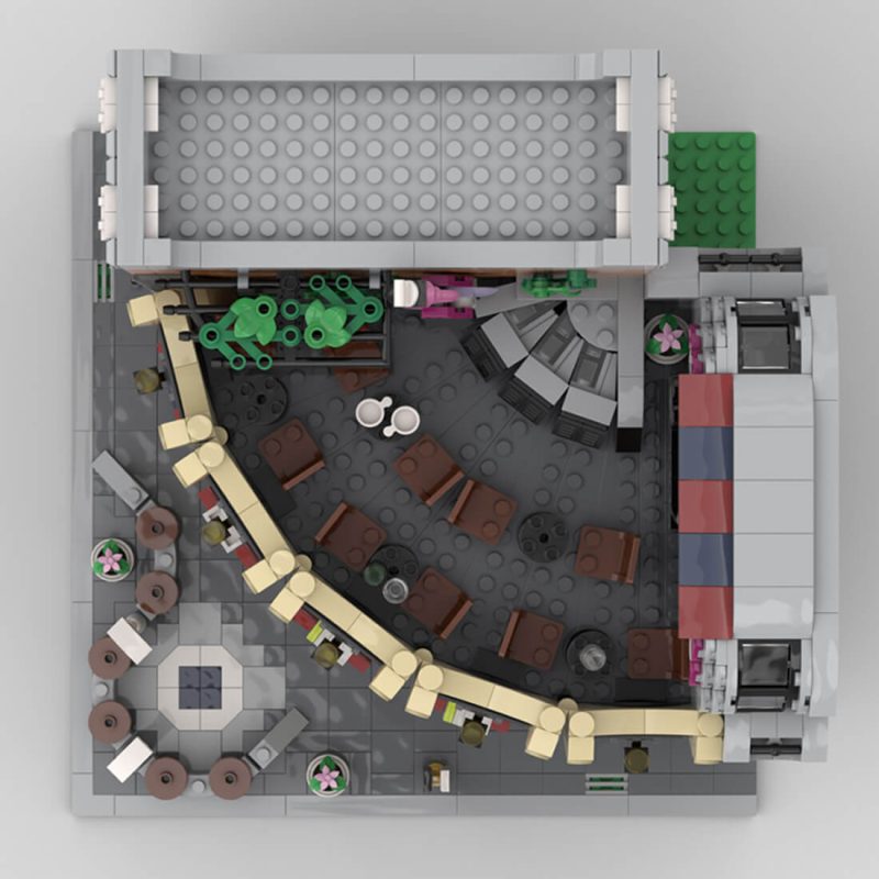 MOC-203717 Round Corner Tech Store Building Blocks Set (2691PCS)