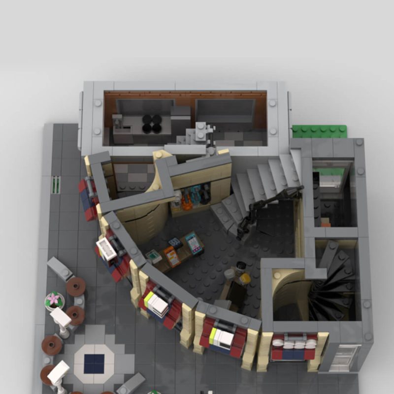 MOC-203717 Round Corner Tech Store Building Blocks Set (2691PCS)