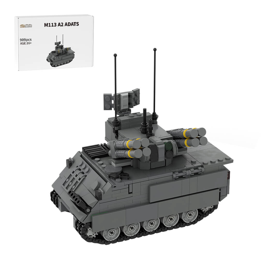 MOC-205059 135 Scale M113 A2 ADATS Vehicle Building Blocks Set (909PCS)by DarthDesigner