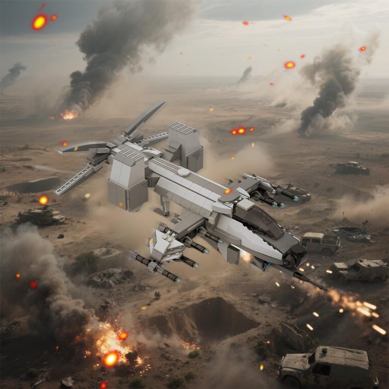 MOC-207766 Close Support Helicopter Gunship Building Blocks Set (731PCS)