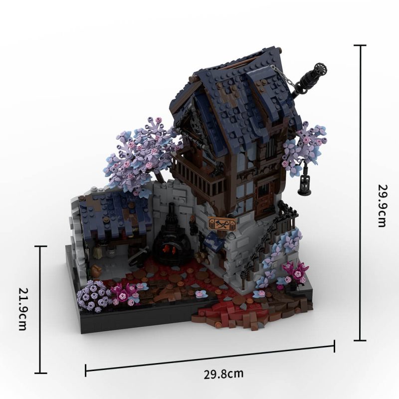MOC-213181 Medieval MOC Iron Smithy Building Blocks Set (2626PCS)