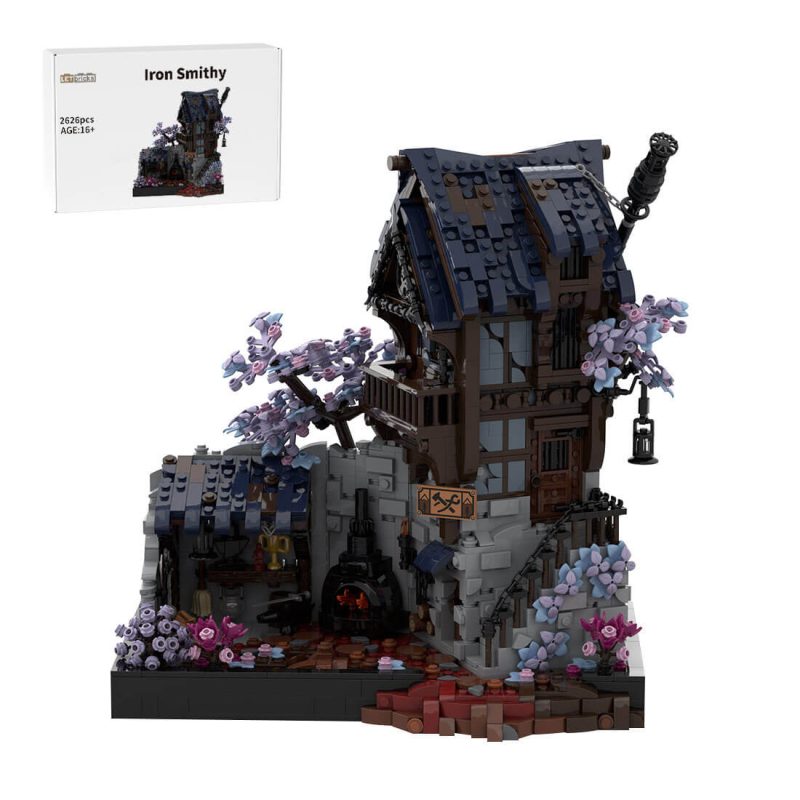 MOC-213181 Medieval MOC Iron Smithy Building Blocks Set (2626PCS)
