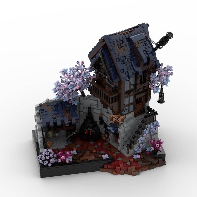 MOC-213181 Medieval MOC Iron Smithy Building Blocks Set (2626PCS)
