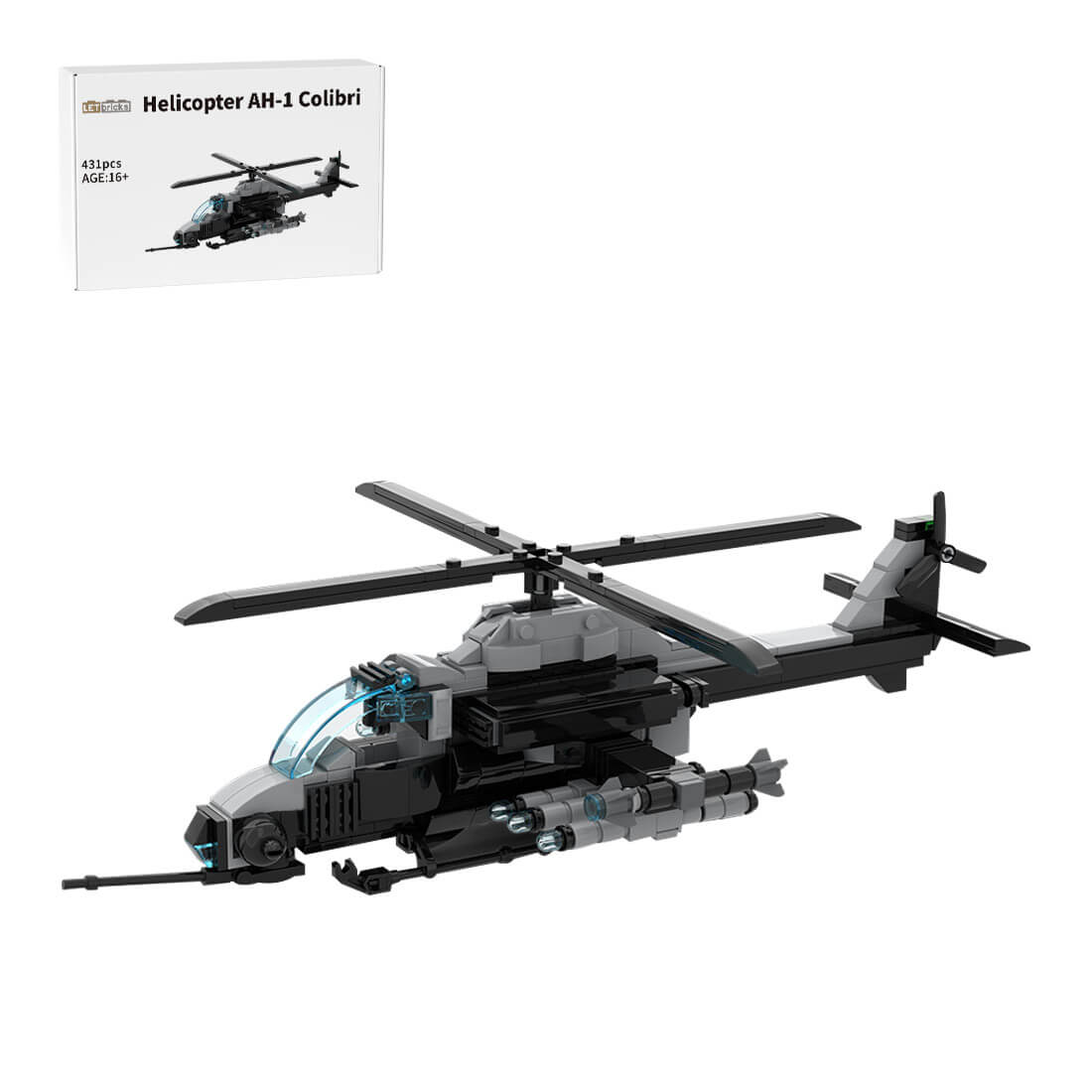 MOC-217189 Helicopter AH-1 Colibri Building Blocks Set (431PCS)