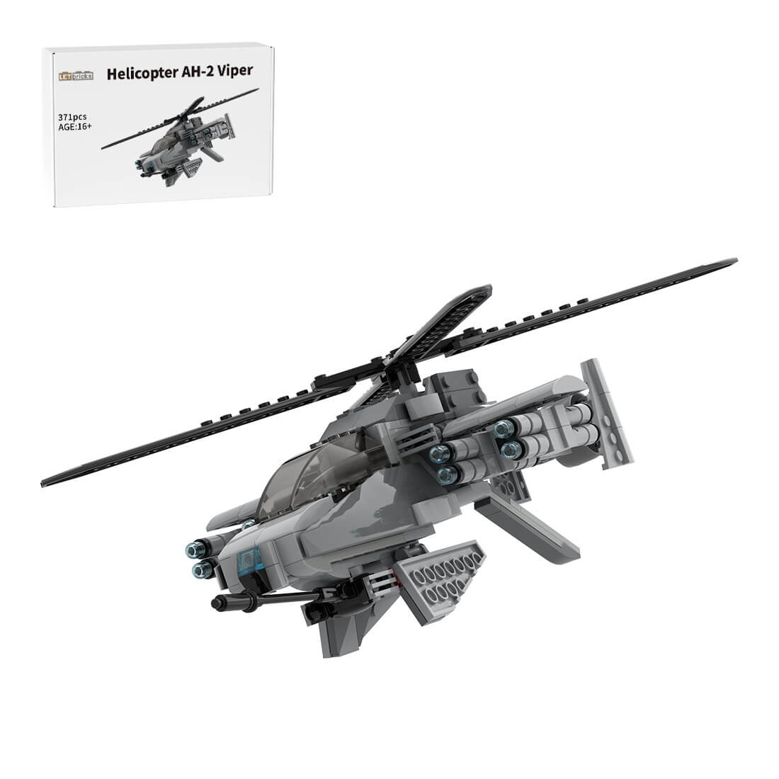 MOC-217822 Helicopter AH-2 Viper Building Blocks Set (371PCS)