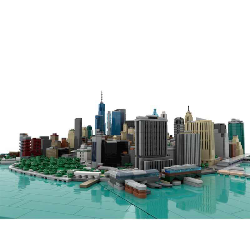 MOC-221106 1/2000 Scale Manhattan Downtown Financial District Architecture Building Blocks (10523PCS)by Taters
