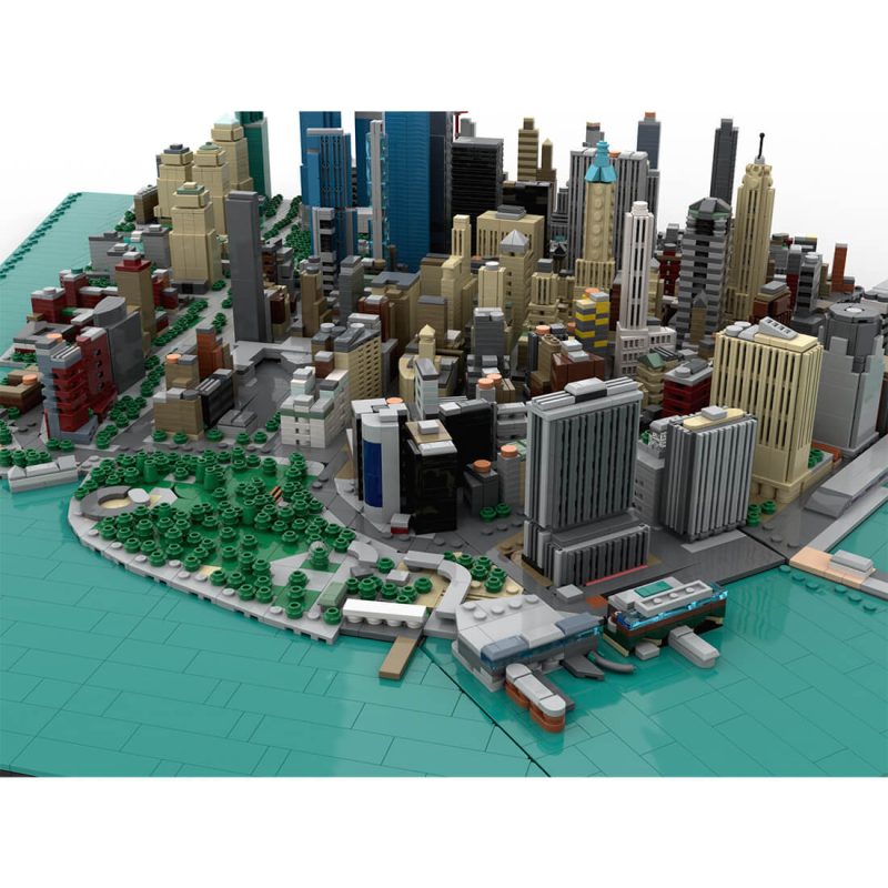 MOC-221106 1/2000 Scale Manhattan Downtown Financial District Architecture Building Blocks (10523PCS)by Taters