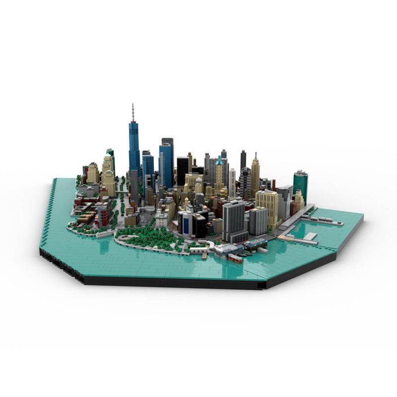 MOC-221106 1/2000 Scale Manhattan Downtown Financial District Architecture Building Blocks (10523PCS)by Taters
