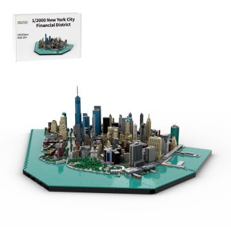 MOC-221106 1/2000 Scale Manhattan Downtown Financial District Architecture Building Blocks (10523PCS)by Taters