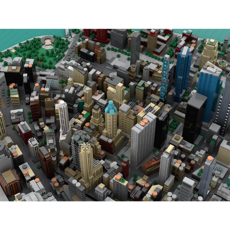 MOC-221106 1/2000 Scale Manhattan Downtown Financial District Architecture Building Blocks (10523PCS)by Taters