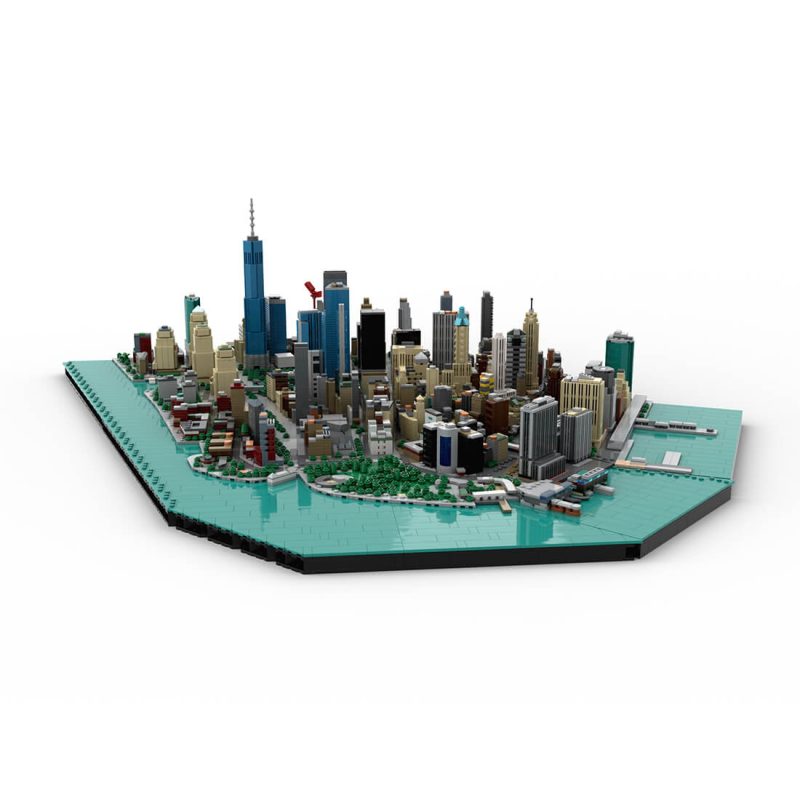 MOC-221106 1/2000 Scale Manhattan Downtown Financial District Architecture Building Blocks (10523PCS)by Taters
