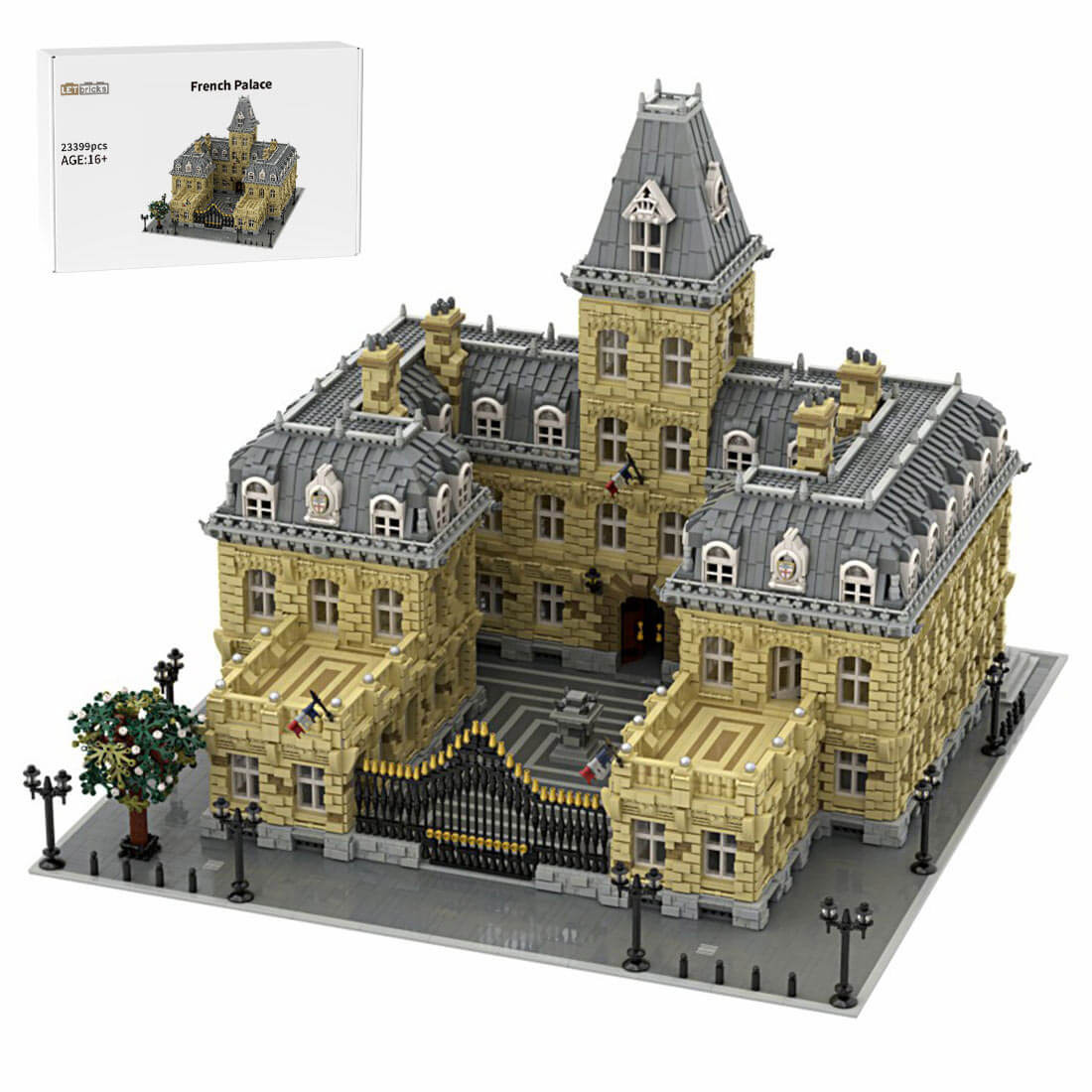 23399Pcs French Palace 10th Anniversary Edition MOC-70573 French Palace V2.0 Bricks DIY Building Block Small Particle Model ( Licensed and Designed by Stebrick )