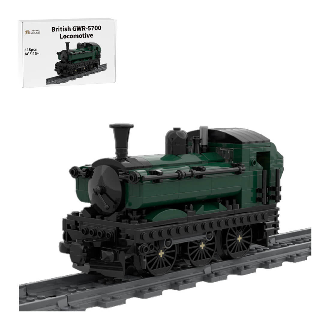 MOC-91327 British GWR-5700 Locomotive Assembly Toy Building Blocks Set (418PCS)