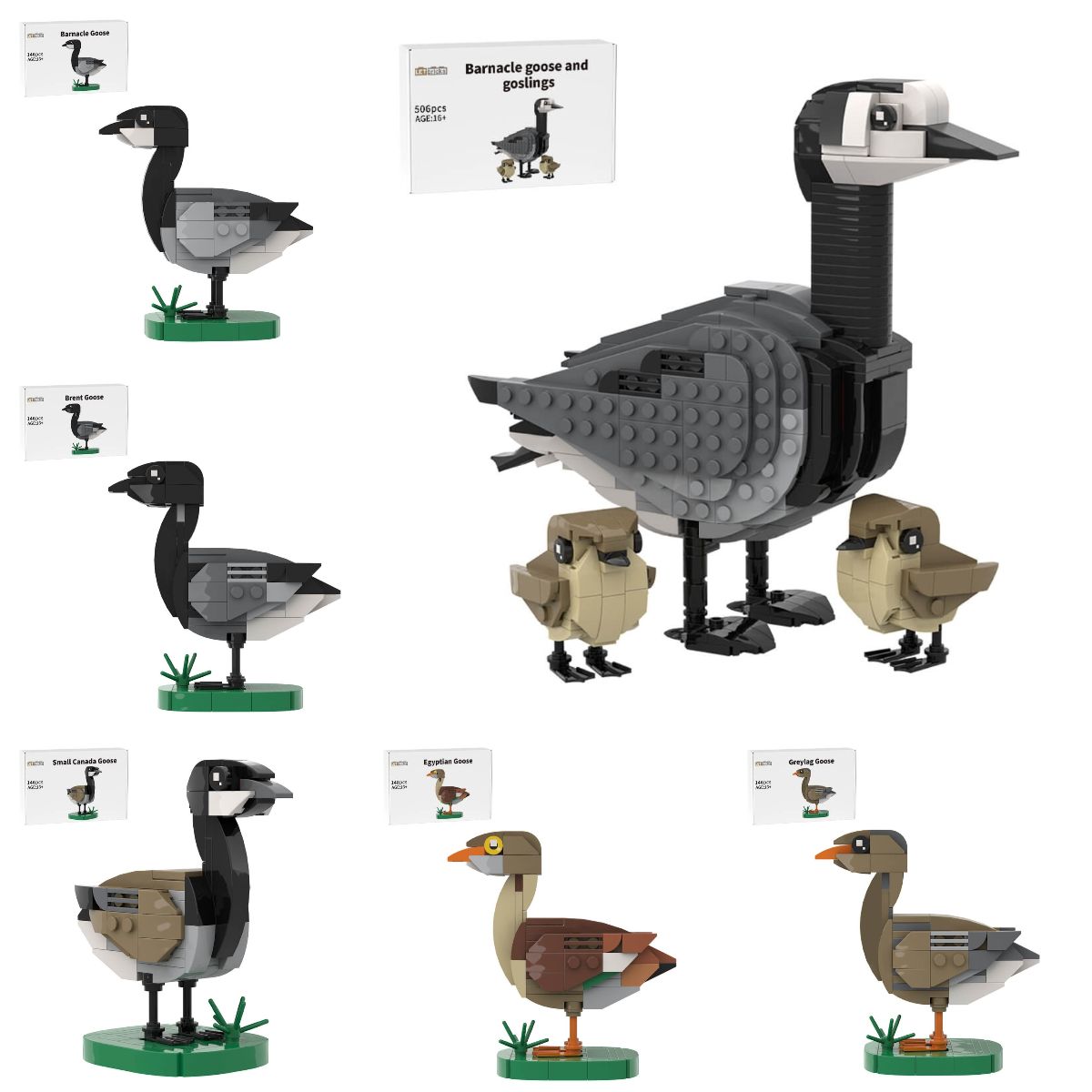 letbricks-MOC Goose Bird Collection Building Blocks (146–506 PCS) by SKABRAM