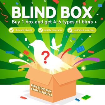 MOC Mystery Bird Nest Blind Box 4-6 Random Brick Birds Inside by Skabram