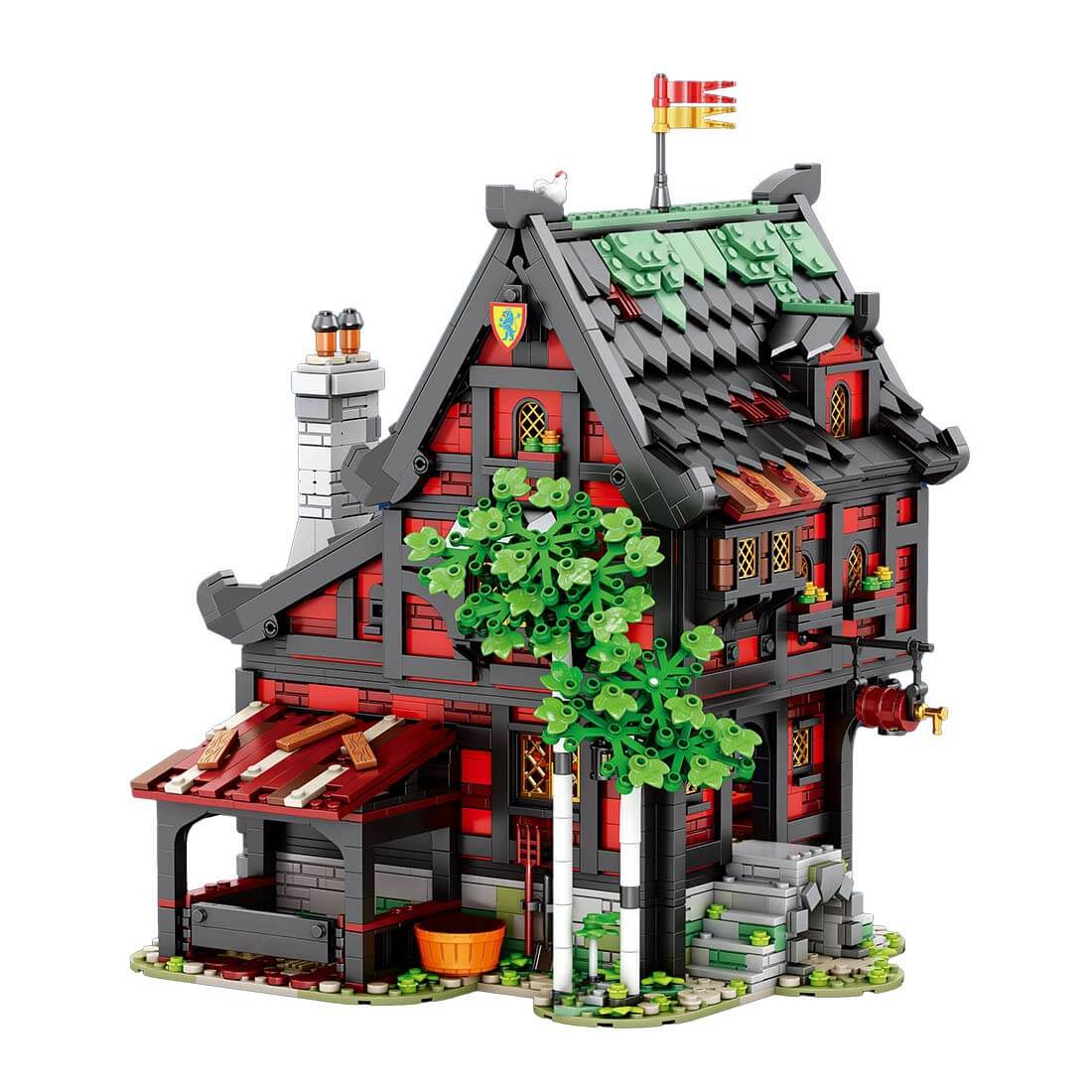 letbricks-1200pcs-custom-simple-elegant-style-vase-flowerpot-for-lego-flowers-10280-no-lego-kit