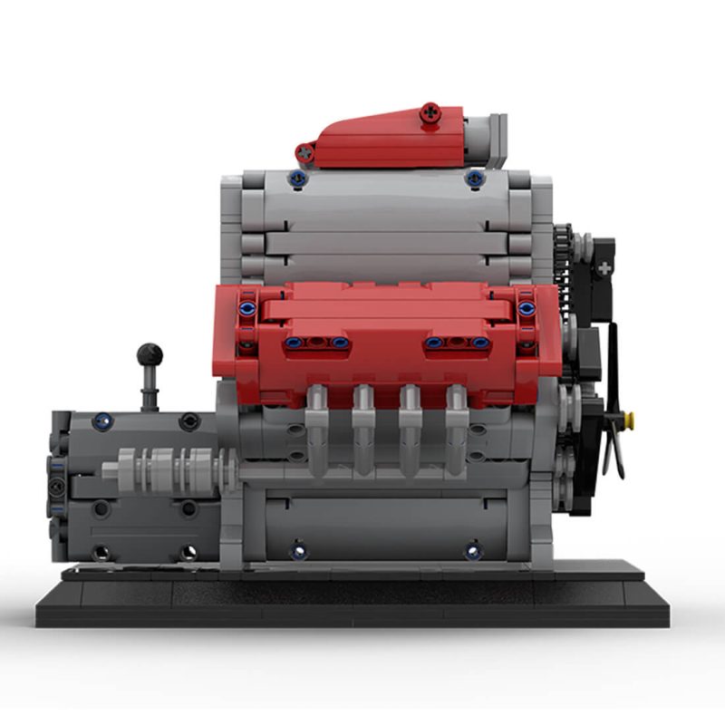 Mocsage MOC-171732 V8 Engine with Supercharger & removable Cover Building Blocks Set (1054PCSDynamic Version)