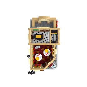 Mocsage Restaurants in Paris with Lights Modular Small Particles Building Blocks Set (3104PCS)