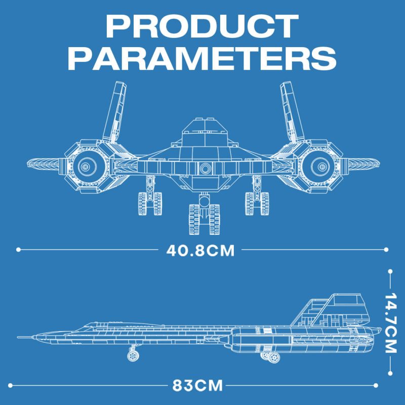 Mocsage-SR71-Blackbird-Tactical-Aircraft-Module-MOC-Building-Blocks-Set-1905PCS-by-Flavio-Cereda