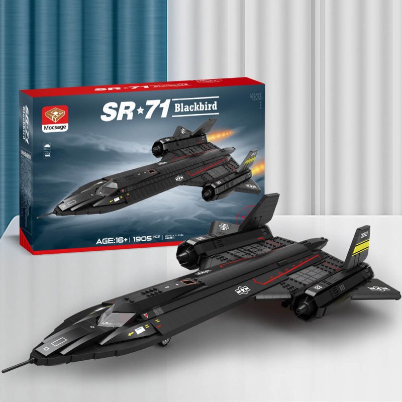 Mocsage-SR71-Blackbird-Tactical-Aircraft-Module-MOC-Building-Blocks-Set-1905PCS-by-Flavio-Cereda