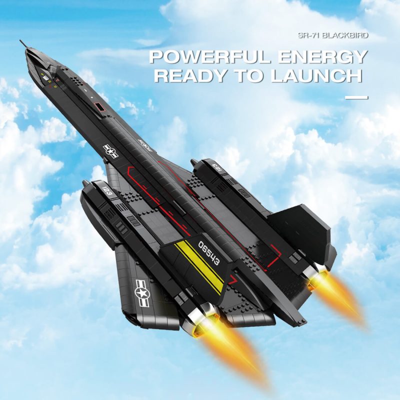 Mocsage-SR71-Blackbird-Tactical-Aircraft-Module-MOC-Building-Blocks-Set-1905PCS-by-Flavio-Cereda